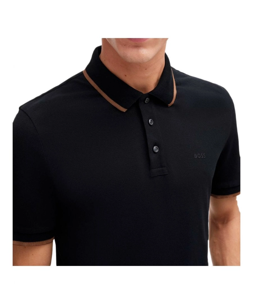 Hugo Boss Mens Polo Shirt 50494697_10241531_01-002 Parlay 190 Black Cotton - Size X-Large